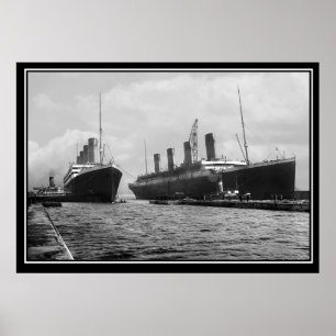 Poster L'affiche de la série Titanic Olympic et Titanic