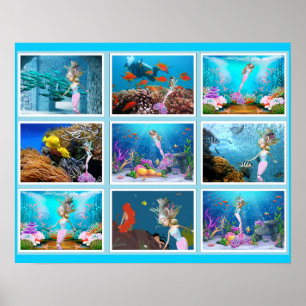 Poster L'affiche de la sirène en poupée mondialement célè