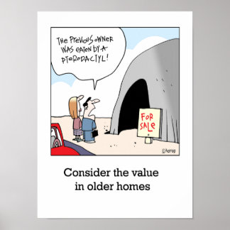 Poster L'affiche de la valeur des maisons plus anciennes