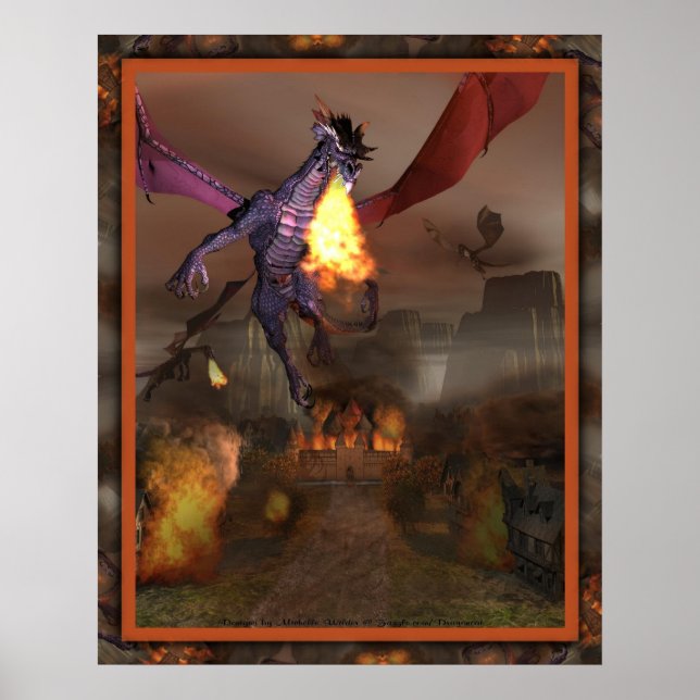 Poster L'affiche de la vengeance des dragons (Devant)