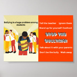 Poster L'affiche de l'école d'intimidation