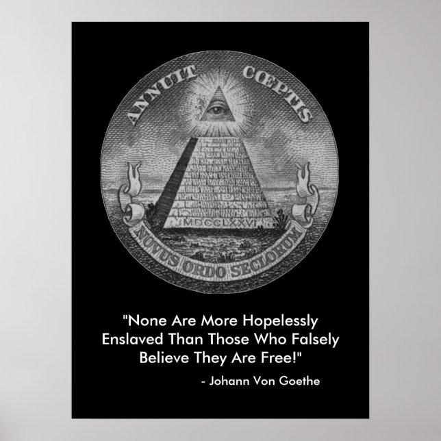 Poster L'affiche de l'oeil des Illuminati (Devant)