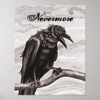 Poster L'affiche de Nevermore Raven in the Mist