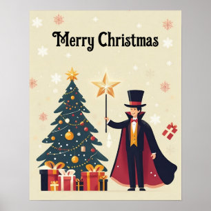 Poster L'affiche de Noël et du magicien