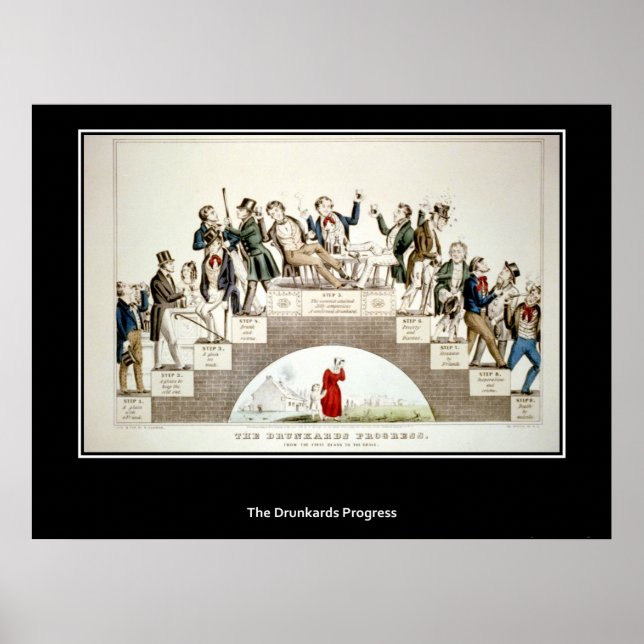 Poster L'affiche de progrès des ivrognes (Devant)