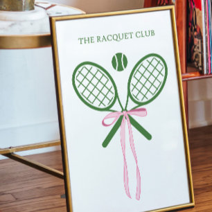 Poster L'affiche de tennis The Racquet Club Tennis Preppy