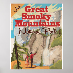 Poster L'affiche de voyage de Great Smoky Mountains