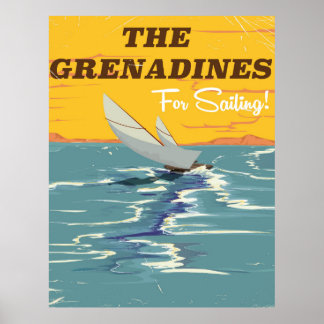 Poster L'affiche de voyage Grenadines Vintage.