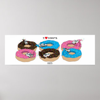 Poster L'affiche des collecteurs "I Love Donuts"