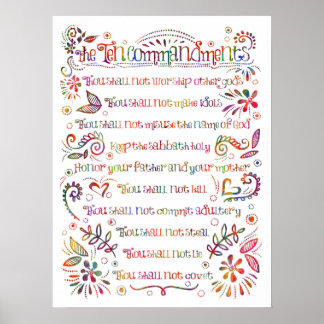 Poster L'affiche des dix commandements