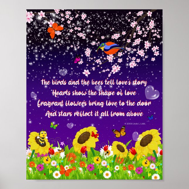 Poster L'affiche des oiseaux et des abeilles (Devant)
