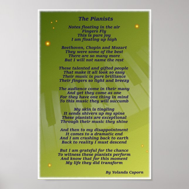 Poster L'affiche des pianistes (Devant)