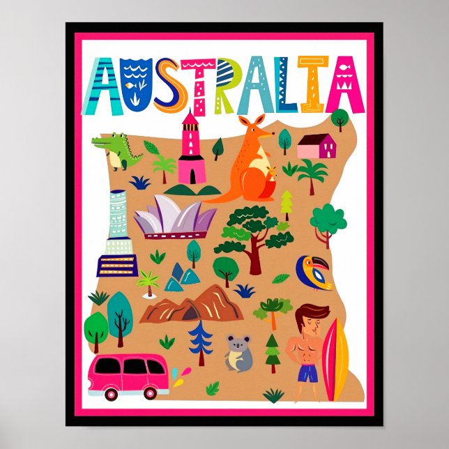 Poster L'affiche des sites et de la faune emblématiques d (Devant)