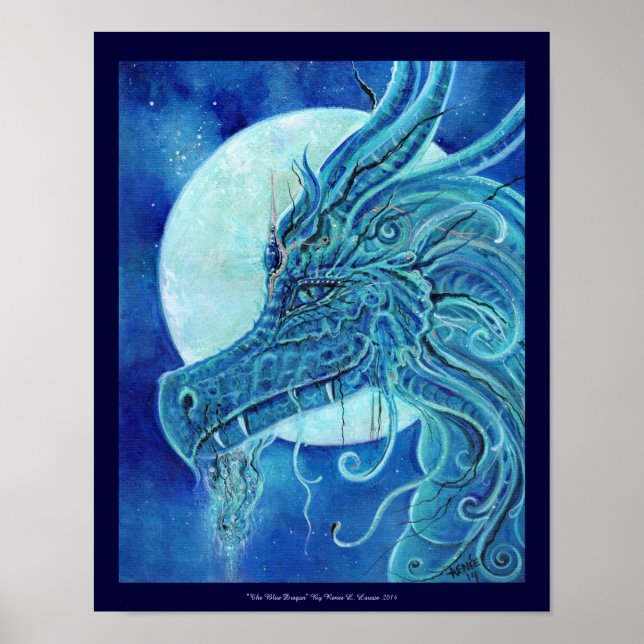 Poster L'affiche du dragon bleu de Renee Lavoie (Devant)