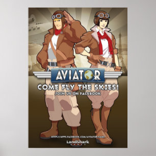 Poster L'affiche du jeu Facebook de Aviator