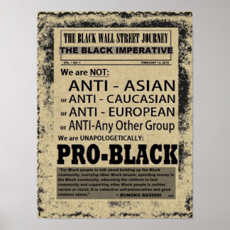 POSTER L'AFFICHE DU JOURNAL DE LA RUE DE MUR NOIR