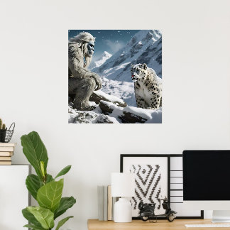 Poster L'affiche du léopard des neiges de Yeti
