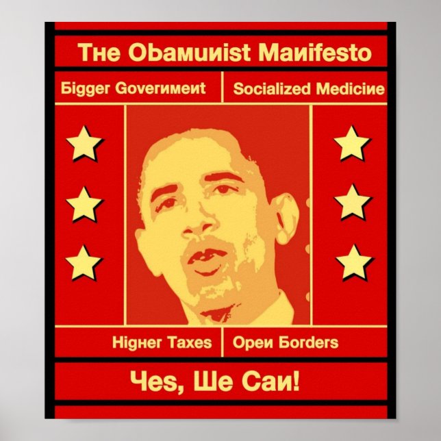 Poster L'affiche du Manifeste Obamuniste (Devant)