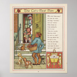 Poster L'affiche du marchand de viande pour chats