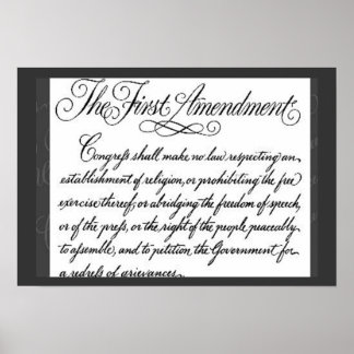 Poster L'affiche du premier amendement