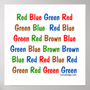 Poster L'affiche du test de Stroop