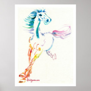 Poster L'affiche et l'impression du cheval rompu