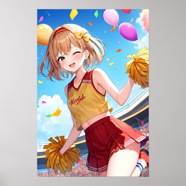 Poster L'affiche joyeuse de la pom-pom girl (Devant)