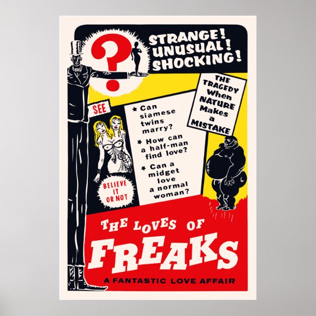 Poster L'affiche Loves of Freaks (Devant)