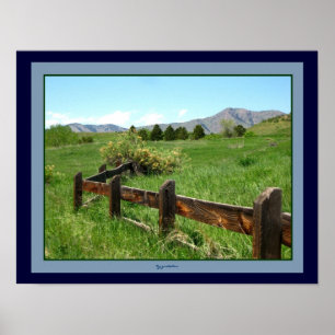 Poster L'affiche occidentale de photo de barrière