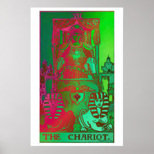Poster L'affiche psychédélique de carte de tarot de char