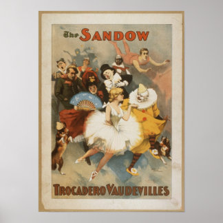 Poster L'affiche Sandow Trocadero Vaudevilles