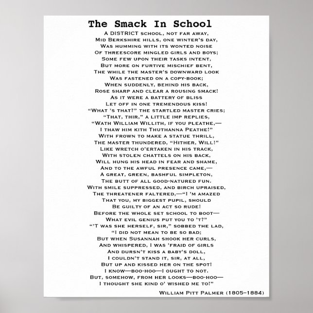 Poster L'affiche SMACK IN SCHOOL POEM