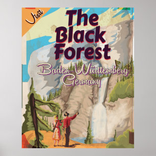Poster L'affiche vintage de voyage de forêt noire