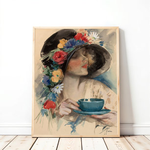 Poster L'afternoon tea, Harrison Fisher