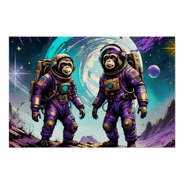 POSTER L'ÂGE DU MONKEY ACIER-TAMARIN 7 (Devant)