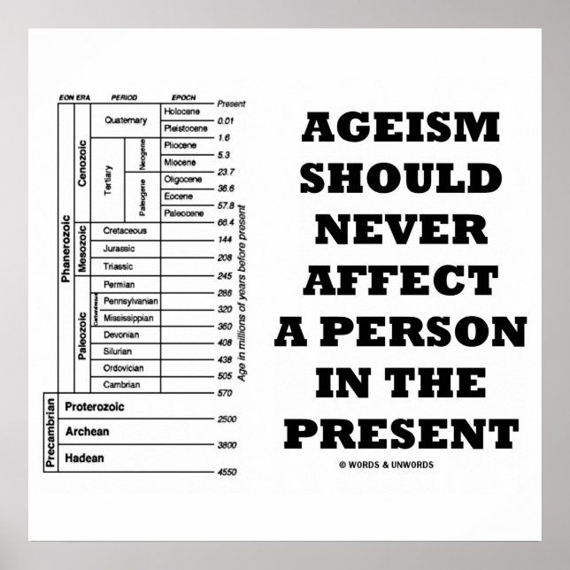 Poster L'Agéisme Ne Devrait Jamais Affecter Une Personne  (Devant)