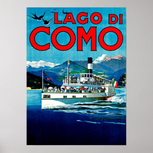Poster Lago di Como Lac Italie Vintage voyage