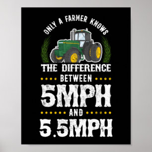 Poster L'Agriculteur Connaît La Différence Entre Le Tract
