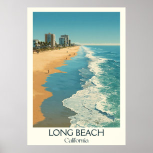 Poster Laguna Beach California Art Print   Côte pittoresq