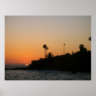 Poster Laguna Beach Sunset Photo Pittoresque