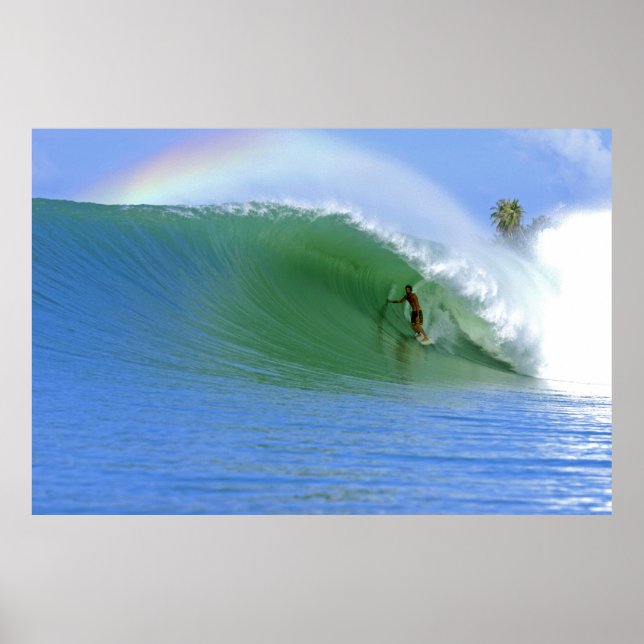 Poster Lagundri Bay : Vague arc-en-ciel paradisiaque pour (Devant)