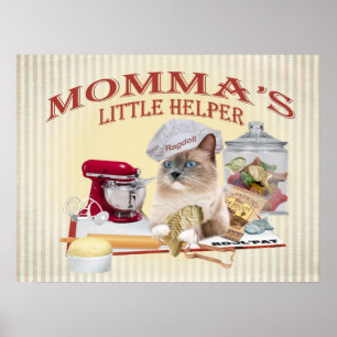 Poster L'aide de Ragdoll Momma Prints