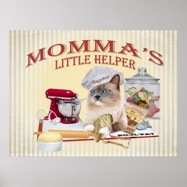 Poster L'aide de Ragdoll Momma Prints (Devant)