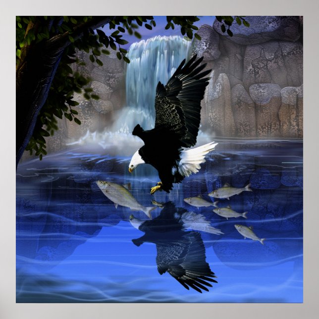 Poster L'aigle et la cascade (Devant)