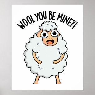 Poster Laine Tu Es À Moi Drôle Pun Mouton