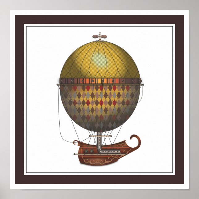 Poster L'Airship Nautisme Steampunk Volant Machine (Devant)