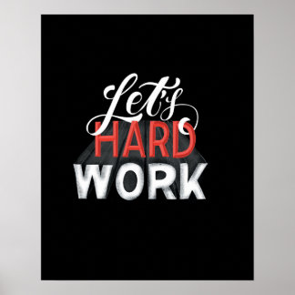 Poster Laisse la pierre dure. Expression de motivation du