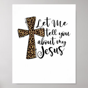 Poster Laisse-Moi Te Dire Bout Mon Jésus Bible Chrétien
