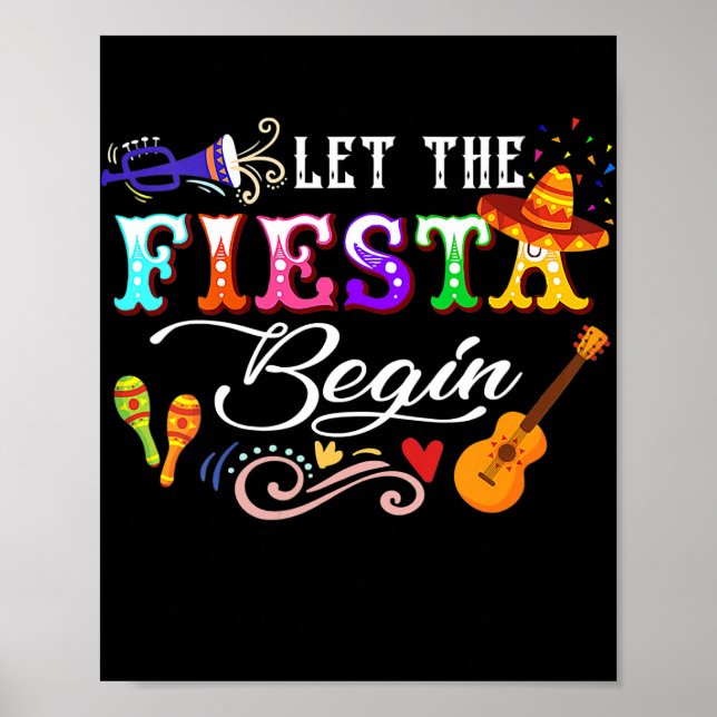Poster Laisser La Fiesta Commencer Le Cinco De Mayo Mexic (Devant)
