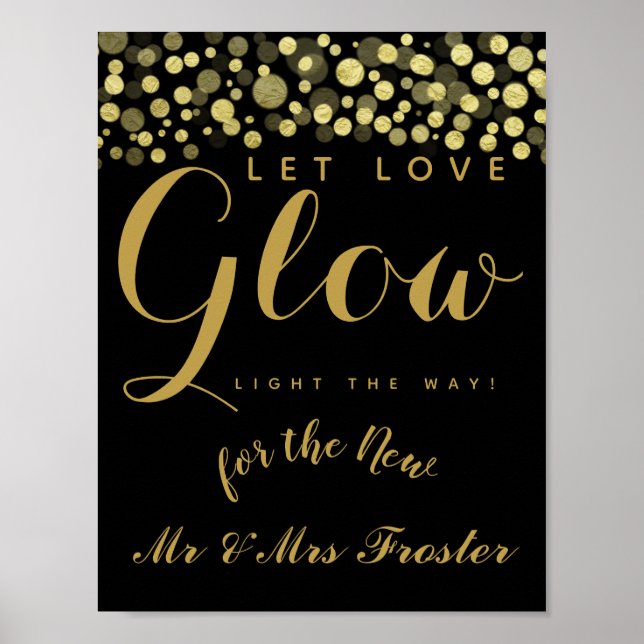 Poster Laisser l'amour brillant signe de la fête de maria (Devant)